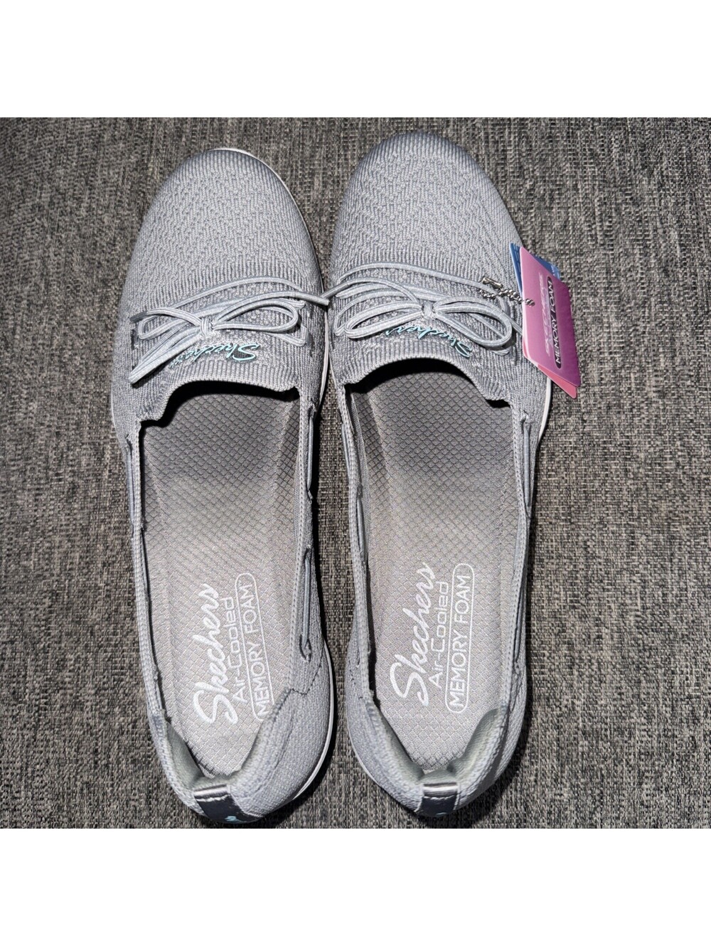Skechers Women’s 10 Gray Newbury St Preppy Gal Gray Walking Slip On New In Box - Picture 9 of 14